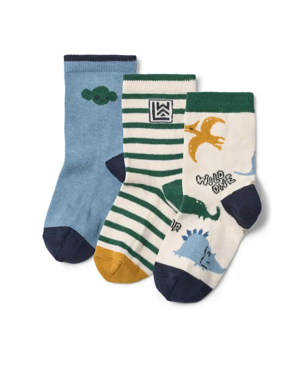liewood Silas Socks 3-Pack Cool Kids Multi Mix
