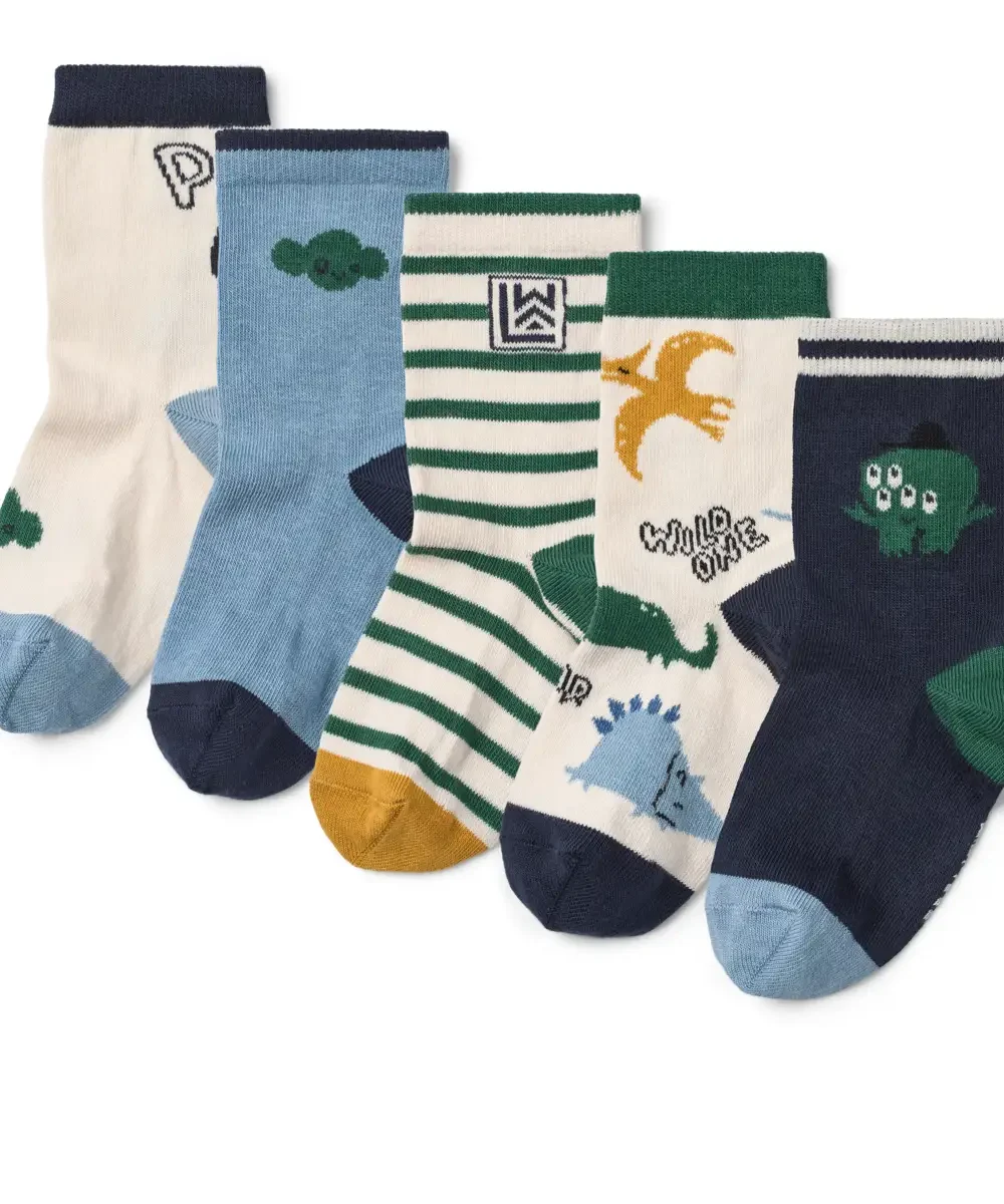 liewood Silas Socks 5-Pack Cool Kids Multi Mix