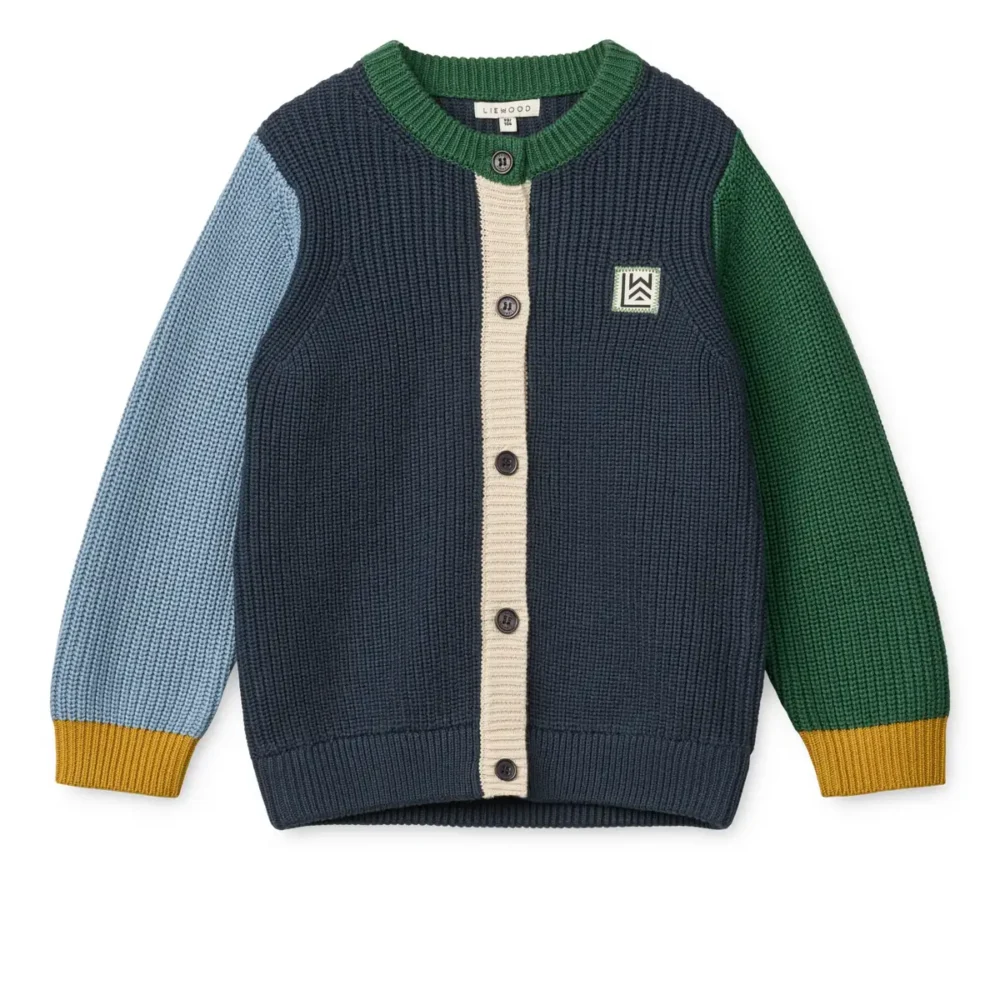 liewood Thea Cotton Knit Cardigan Classic navy multi mix
