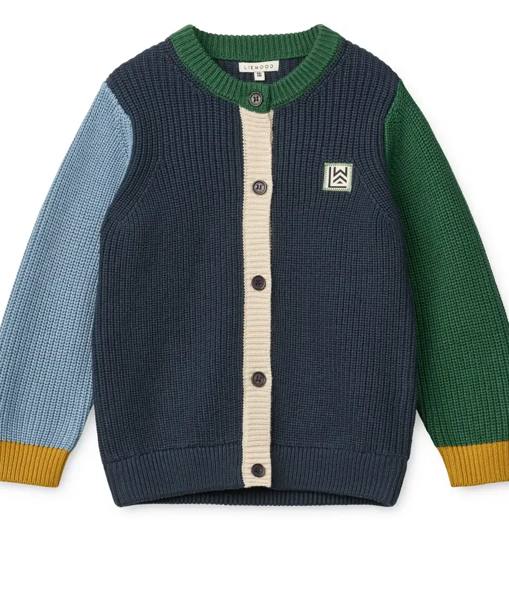 liewood Thea Cotton Knit Cardigan Classic navy multi mix