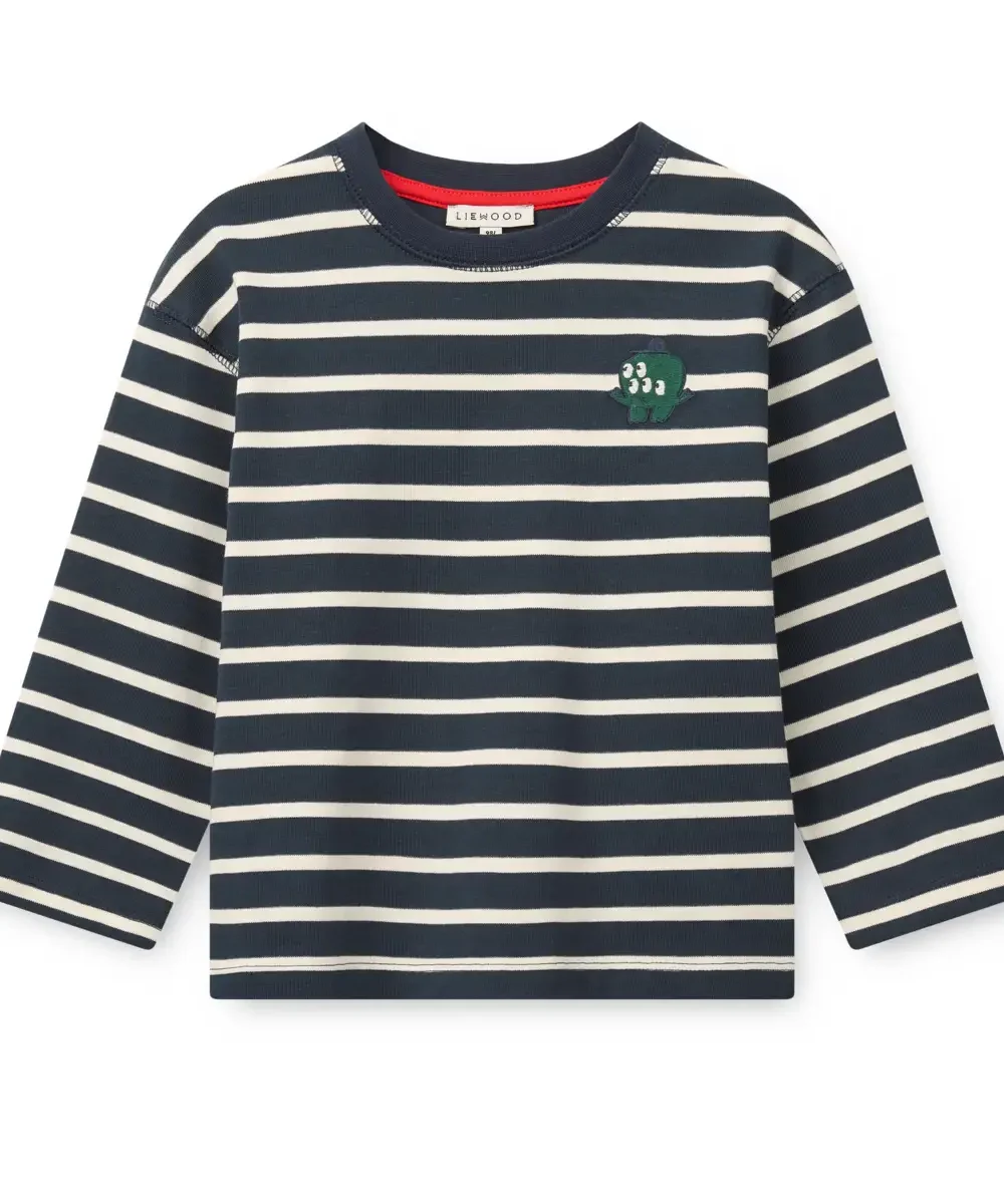 liewood Tyler Stripe LS T-shirt Y/D stripe Classic Navy / creme de la creme